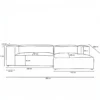 Moderne bank met chaise longue samenstellen - Bodio Luke