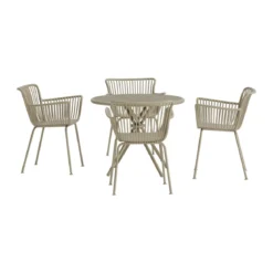 Moderne eetset met ronde tafel - Lavis Sifnos