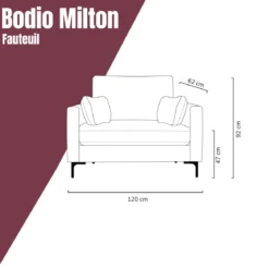 Moderne fauteuil stof - Bodio Milton