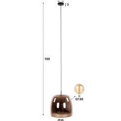 Moderne hanglamp gekleurd glas - Santa Drift Glass