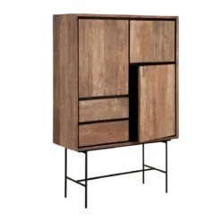 Moderne wandkast teakhout - DTP Home Metropole