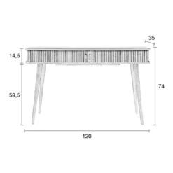 Modern houten bureau - Zuiver Barbier