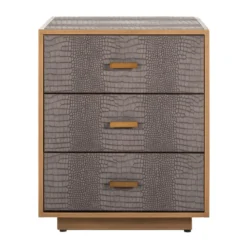 Nachtkastje slangenleer met goud - Richmond Interiors Classio