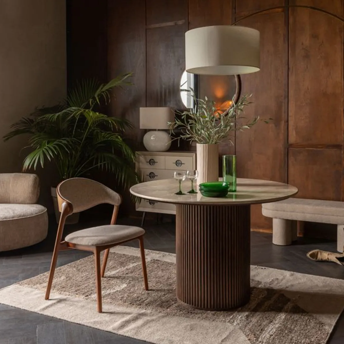 Natuurlijk vloerkleed beige - Dutchbone Briton