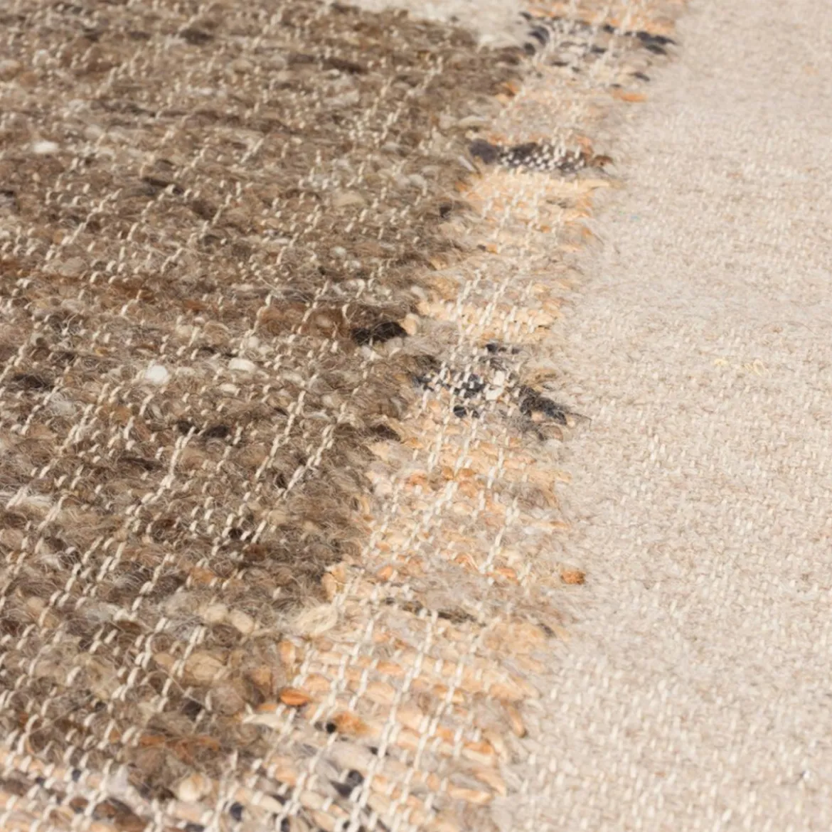 Natuurlijk vloerkleed beige - Dutchbone Briton