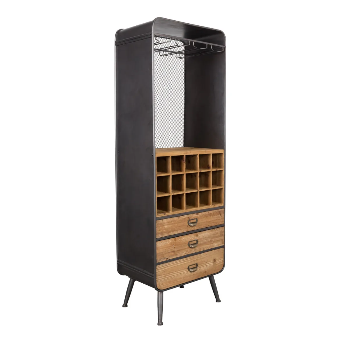 Open houten wijnkast - Dutchbone Vino