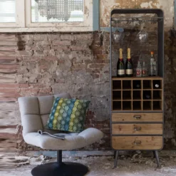 Open houten wijnkast - Dutchbone Vino
