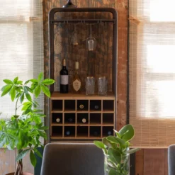 Open houten wijnkast - Dutchbone Vino