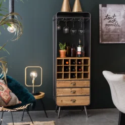 Open houten wijnkast - Dutchbone Vino