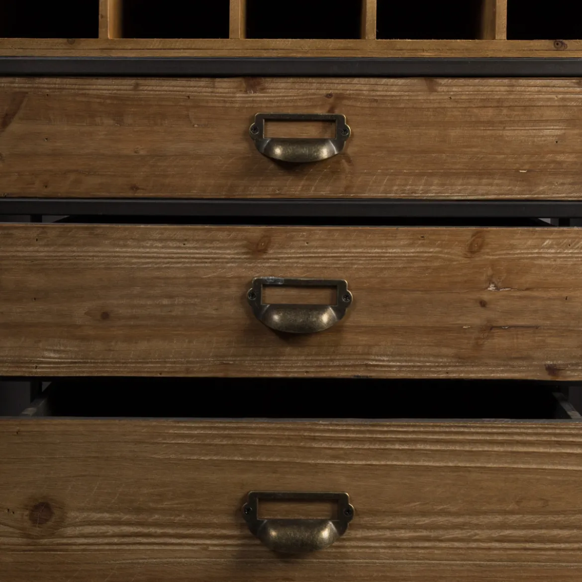Open houten wijnkast - Dutchbone Vino