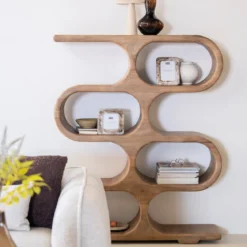 Open kast van mango hout hoog - By-Boo Esu