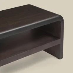 Open tv-meubel gebogen hout - Bodio Ayan