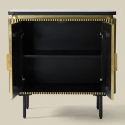 Ovaal dressoir goud met ribbels - Bodio Rush
