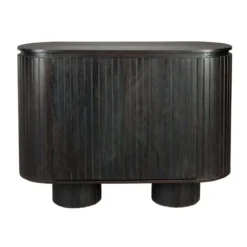 Ovaal dressoir zwart hout - Dutchbone Kenji