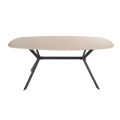 Ovale eettafel beige keramiek travertin - Giani Ceramic