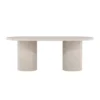 Ovale eettafel met dikke beige poten - Lavis Narvik