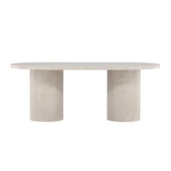 Ovale eettafel met dikke beige poten - Lavis Narvik