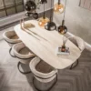 Ovale eettafel travertin 215 cm - Giani Romano