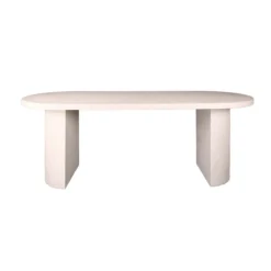 Ovale eettafel wit marmer composiet - Giani Arch Stone