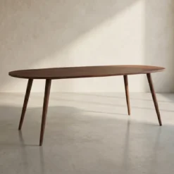 Ovalen bruine houten eettafel - Bodio Ivy Wood