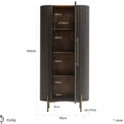 Ovale wandkast - Richmond Interiors Luxor