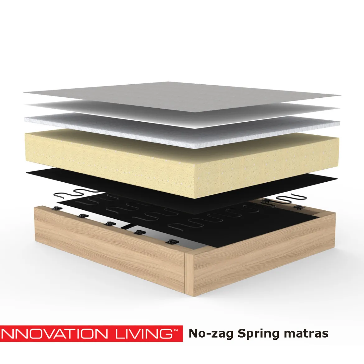 1-persoons slaapbank 90 - Innovation Living Cubed 90 Aluminium