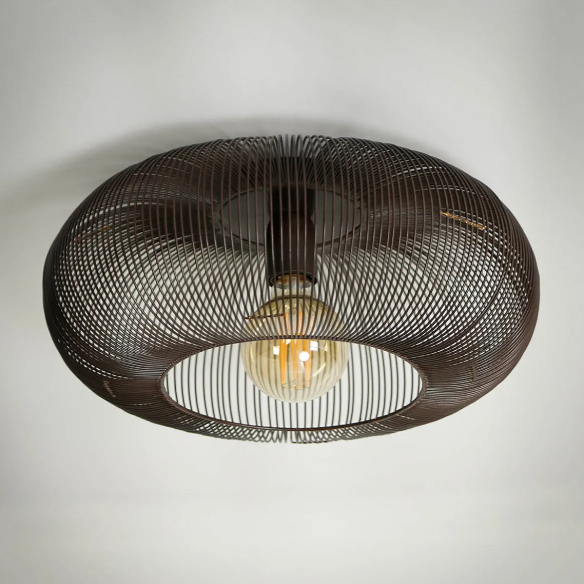 Plafondlamp staaldraad - Santa Disk Wire