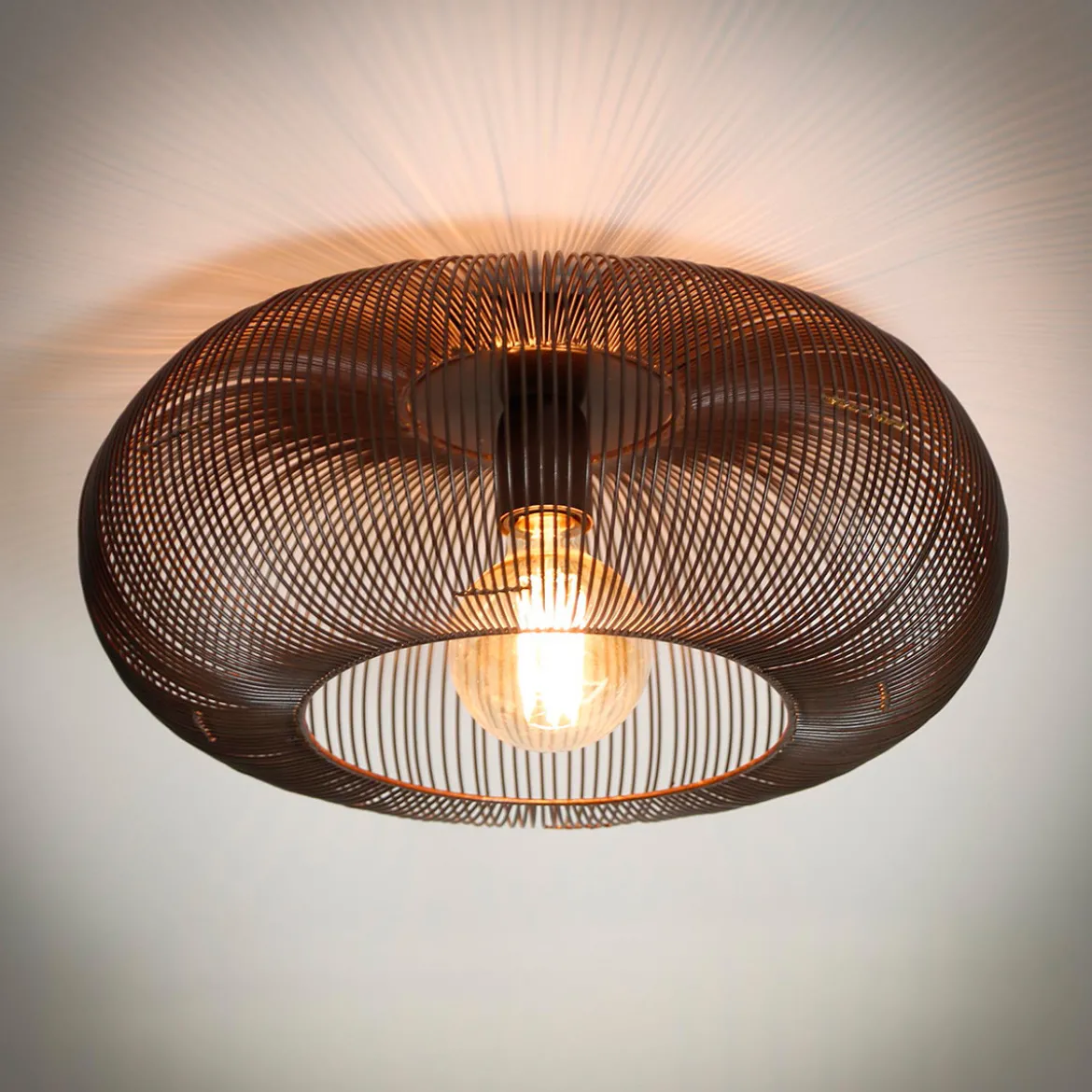Plafondlamp staaldraad - Santa Disk Wire