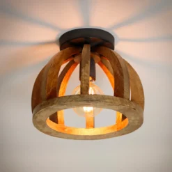 Plafondlamp van mangohout - Santa Fira