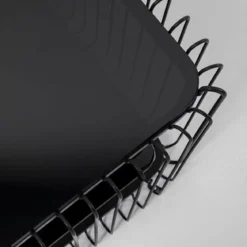 Rechthoekige salontafel met glasplaat - Kare Design Wire Double