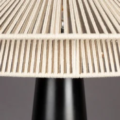 Retro tafellamp zwart wit - Dutchbone Elon
