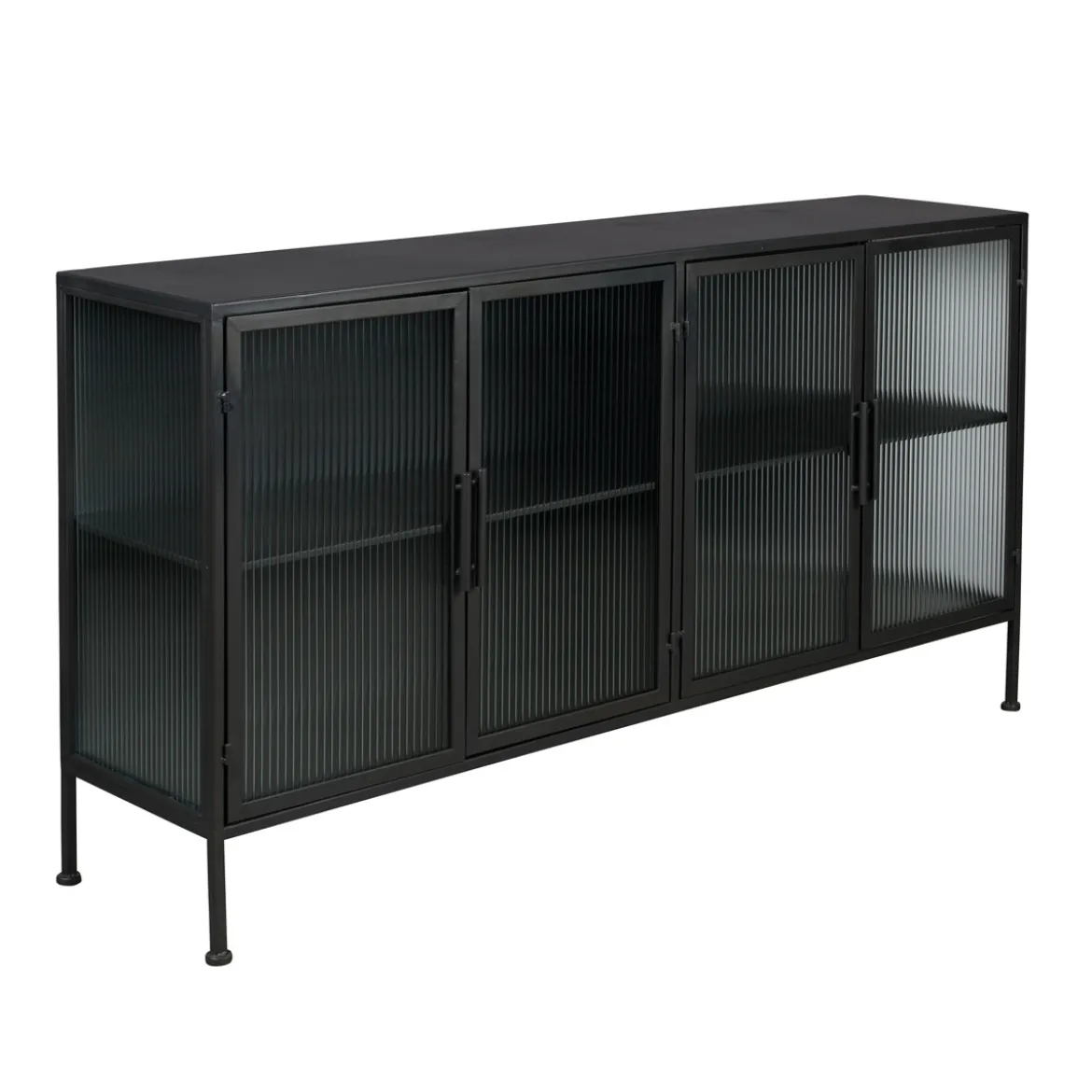 Ribbelglas dressoir - Dutchbone Boli