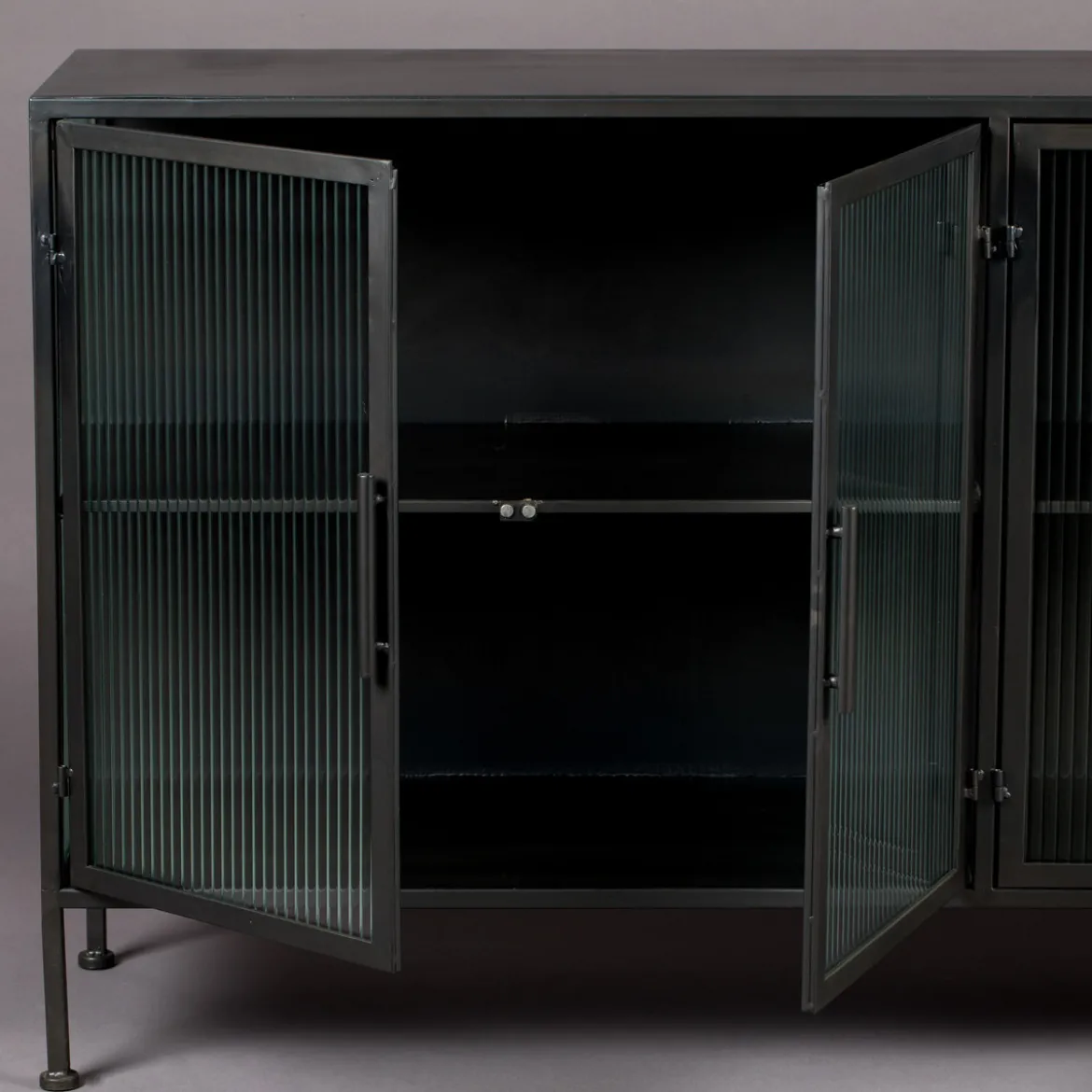 Ribbelglas dressoir - Dutchbone Boli