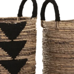 Rieten manden met zwart - Must Living Lima Black
