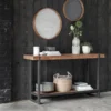 Robuuste sidetable teak naturel - DTP Home Timeless Beam