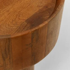 Ronde bijzettafel mangohout 35 cm - Kare Design Tessa