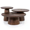 Ronde bijzettafel mangohout - Eleonora Ron