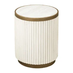 Ronde bijzettafelset beige goud - Richmond Interiors Tivoli