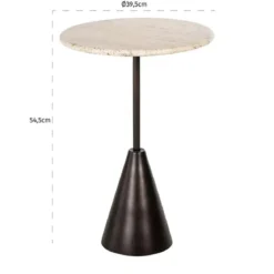Ronde bijzettafel travertin - Richmond Interiors Avalon