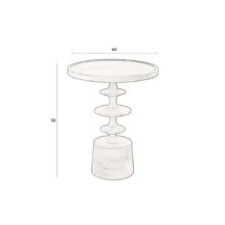 Ronde bijzettafel walnoot - Dutchbone Cath Walnut