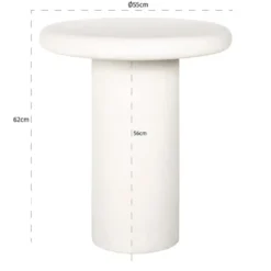 Ronde bijzettafel wit - Richmond Interiors Bloomstone