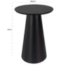Ronde bijzettafel zwart eiken - Richmond Interiors Jazz