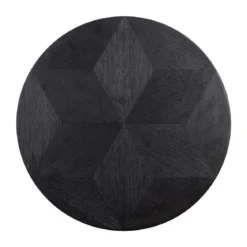 Ronde bijzettafel zwart hout - Richmond Interiors Blax