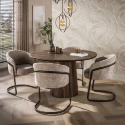 Ronde eettafel acaciahout - Giani Central