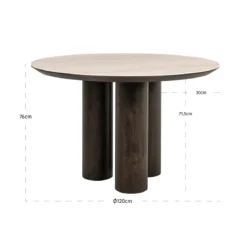 Ronde eettafel met 3-poten - Richmond Interiors Ritz