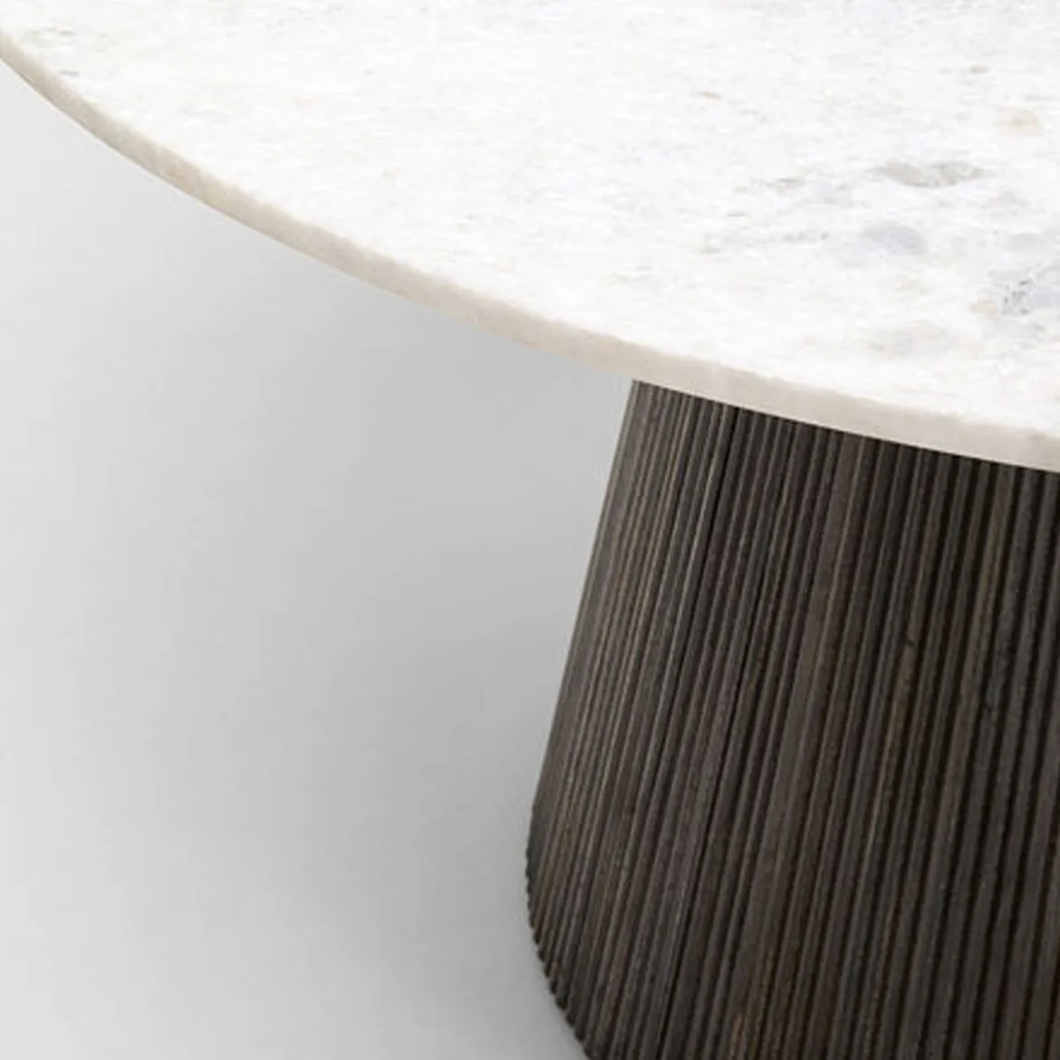 Ronde eettafel zwart met wit marmer - Kare Design Glenn