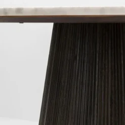 Ronde eettafel zwart met wit marmer - Kare Design Glenn