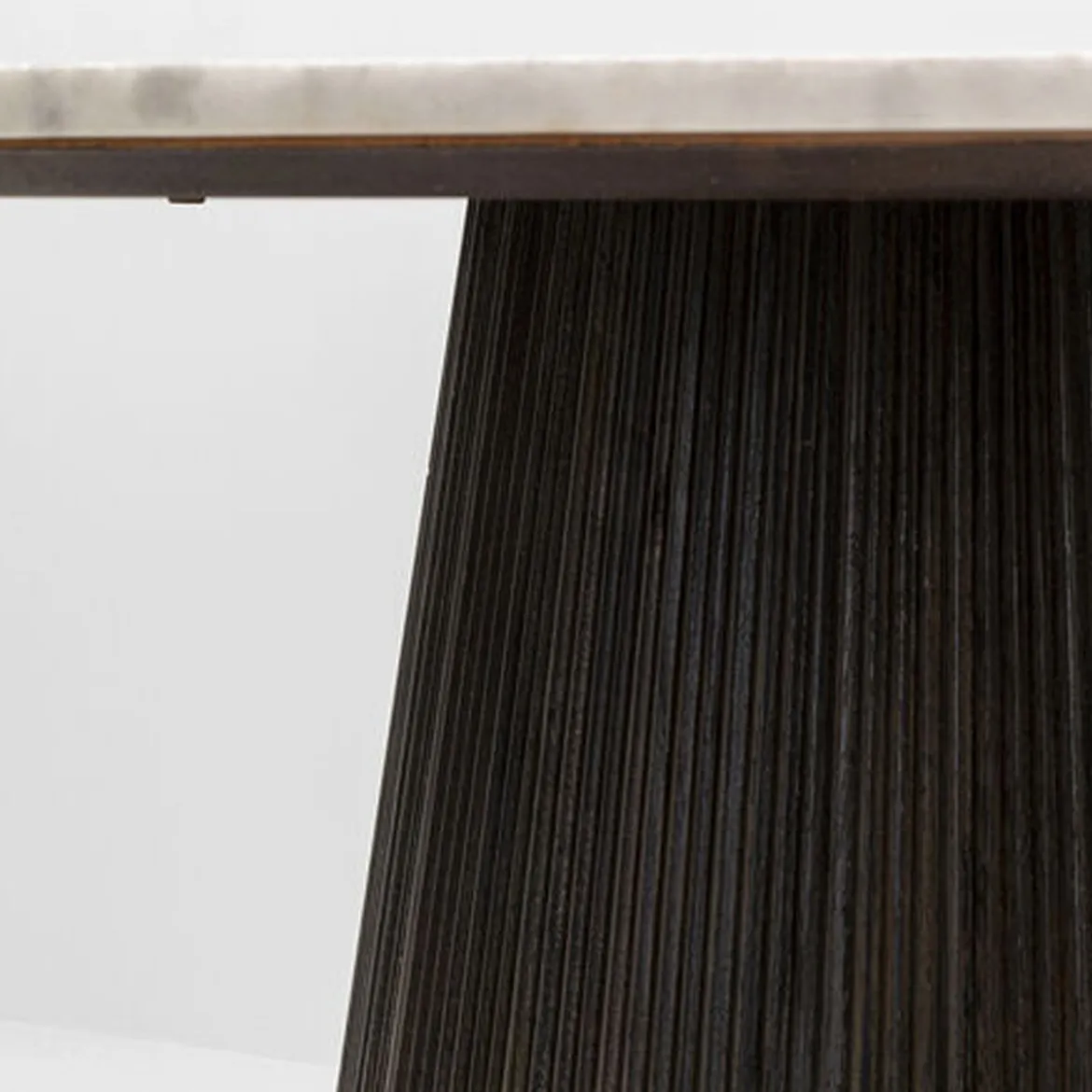 Ronde eettafel zwart met wit marmer - Kare Design Glenn