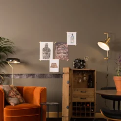 Ronde messing wandlamp - Dutchbone Karish