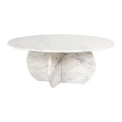 Ronde salontafel marmer wit - Richmond Interiors Holmes